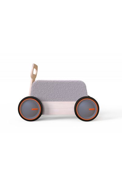MAMATOYZ Jucarie din lemn 3 in 1 Vacuta ride-on, premergator si carucior