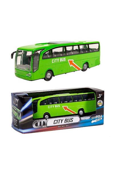 Van Der Meulen City Bus, toy bus for children, plastic, green