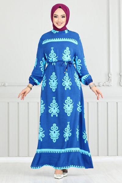 ModaMerve Rochie Hijab cu model etnic - M Saks