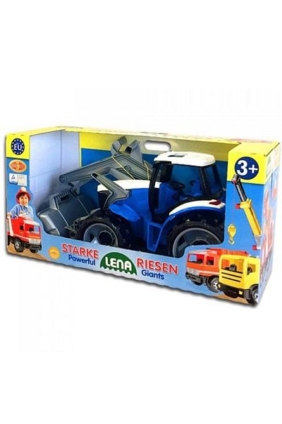 LENA Tractor with excavator and giant plastic bucket 102 cm