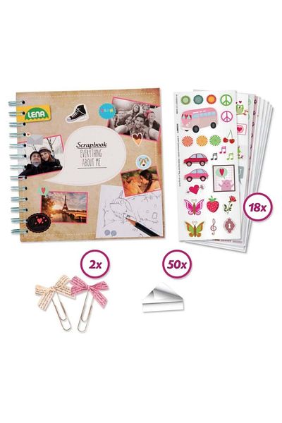 LENA Creative Lena diary set with agenda and 20 themes that can be decorated, stickers and other accessories