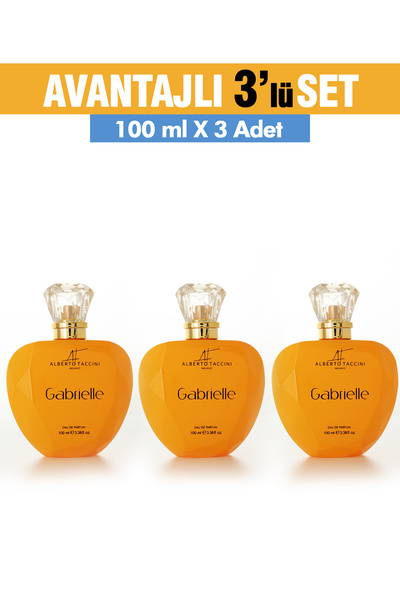 Alberto Taccini 3'Lü Set Alberto Taccini GABRIELLE Kadın Parfümü -100 ml
