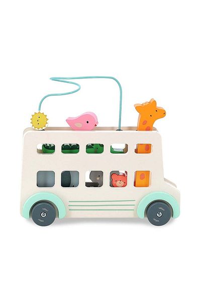 Vilac Skill game / fine motor skills - Bus with animals, design Sarah Betz
