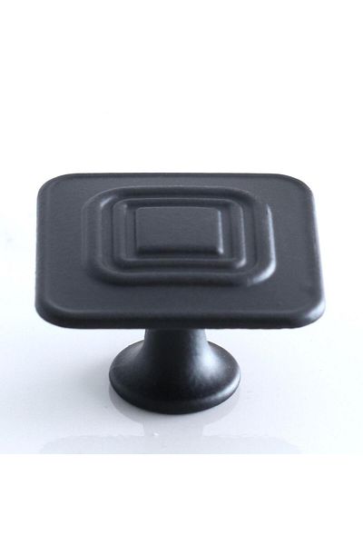Badem10 10 buc. Buton clasic negru mat Mobilier Bucătărie Sertar Dulap Ușă dulap Mâner metalic Mâner
