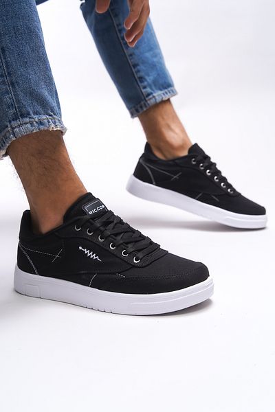 Riccon Τρισαφίρ 0012158   Ανδρικό Sneaker - Μαύρο Λευκό