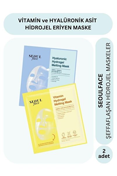 Dermal Vitamin ve Hiyalüronik Asit Özlü Hydrojel Şeffaflaşan Eriyen Maske 34g 2 Adet
