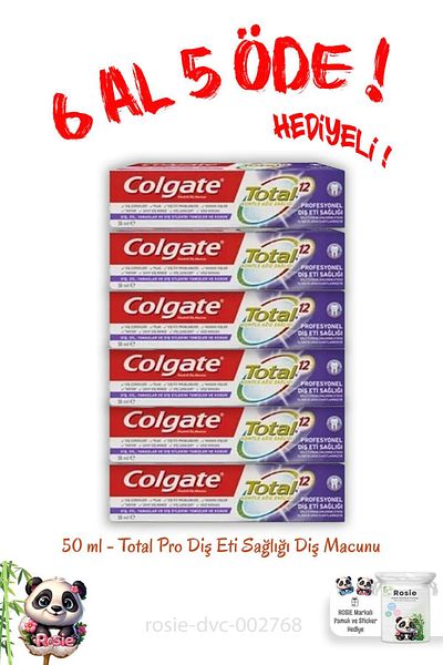 Colgate Total Pro Gingival Health Toothpaste 50 ml Buy 6 Pay 5