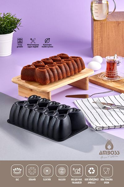 Amboss Black Cake Mold Baton Baton