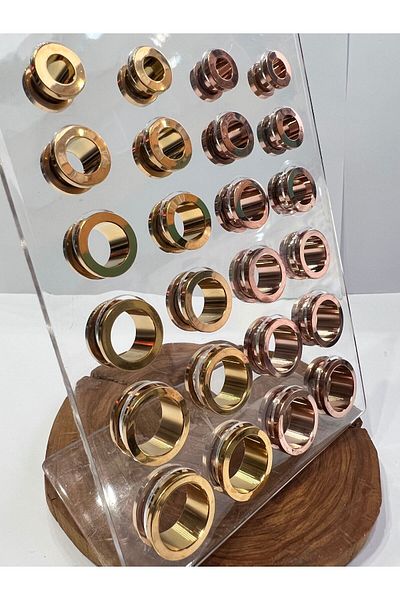 Karınca Piercing Gold Color Or Rose Color Ear Tunnel Piercing