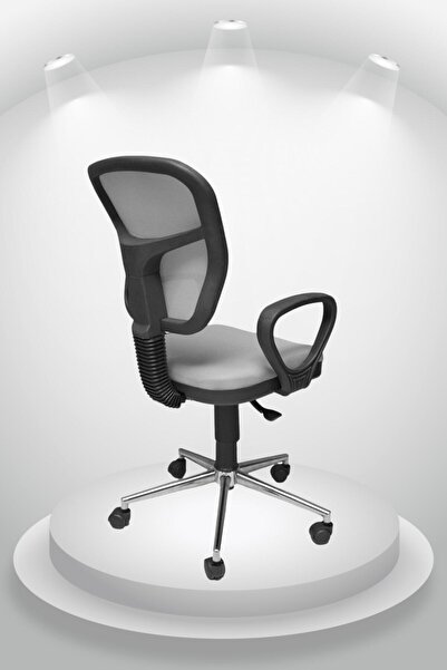 obc ofis büro concept Depar Krom - Fileli Ofis Büro Öğrenci Çalışma Koltuğu - Sandalyesi Gri