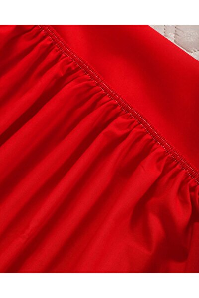 ENESSA Single Fitted Sheet Set Red 100X200 cm