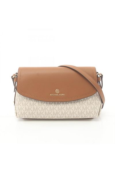 Michael Kors Brooklyn Large Flap Cross body Vanilla/acorn One Size