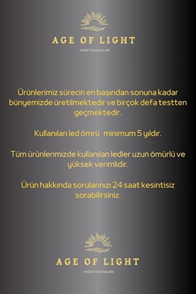Age of Light Papatya Model 3 Renk Yanabilen Siyah Kasa 60 cm Avize Ledli Ultra Aydınlatmalı Led Avize
