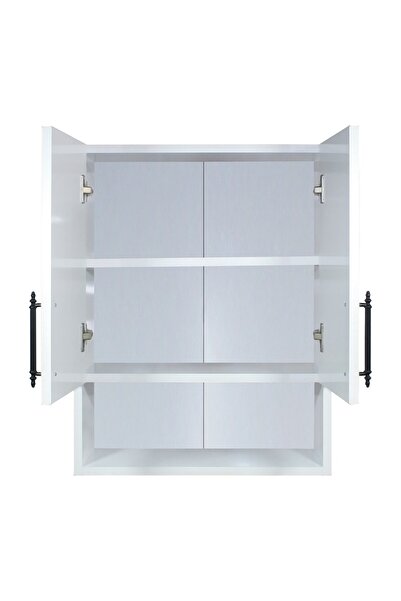 Genel Markalar 2 Kapaklı Banyo Dolabı, Çok Amaçlı Dolap, Banyo Ecza Dolabı ,Beyaz, AsudeHome