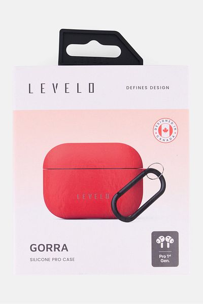 Levelo Gorra Silicone Airpods Pro Case, Red