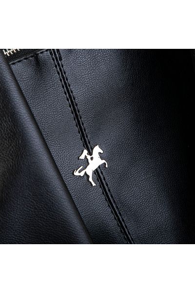 Nas Bag Geantă de umăr Nas cu garnitură din piele de căprioară