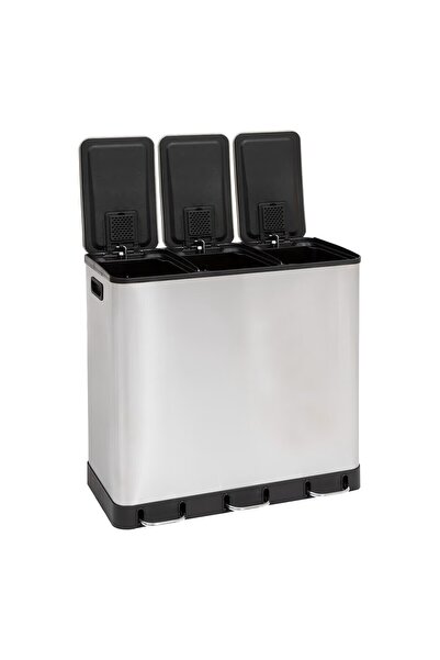 5FiveSmart ARIANE-METAL PEDALLI 3*18 LT.ÇÖP KUTUSU/ÇELİK
