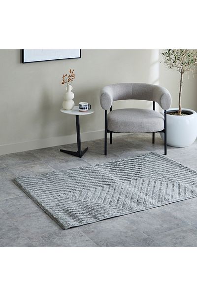 erorex Ciara Ashen Anti Skid Polypropylene Rug - 120x170 cm