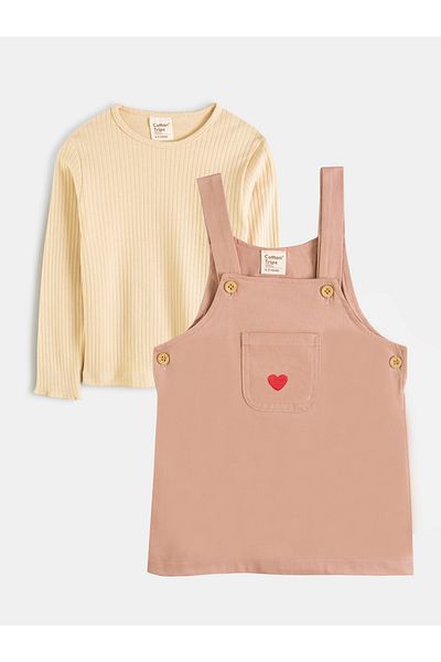 Cotton Trips Gabardine Heart Detailed Gilet Set of 2 (Ages 1-8)