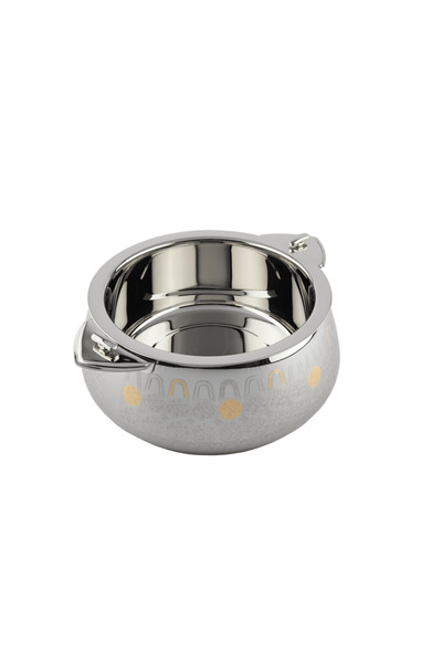 ALSAIF Myrna Stainless-steel Hotpot With Two Handles ,colour: Gold, Size:2500 ml