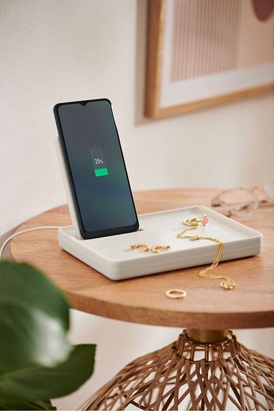 Tchibo Wireless Charging Tray, Light Grey