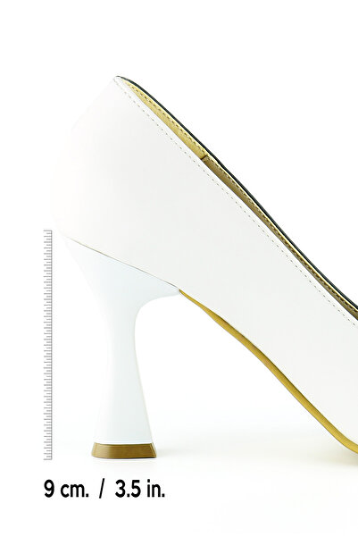 Erkan Saçmacı Jatqılı Plus Black and White Glass Heeled Shoes