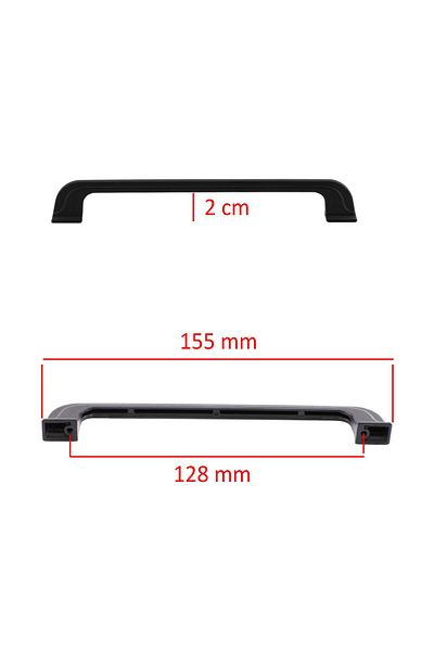 Badem10 Alperen Negru 128 Mm - 12,8 cm Mobilier Metal Sertar Bucătărie Dulap Dulap Mâner Mâner 10 Bucăți