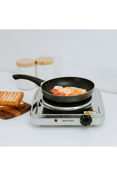 KRYPTON Stainless Steel Hot Plate|185mm,1500 W| Auto-Thermostat| Overheat Pro...