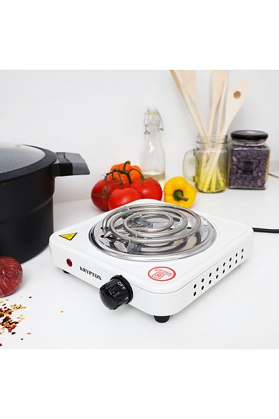 KRYPTON Electric Hot Plate with Adjustable Thermostat| 1000 W KNHP5309|2 Years Warranty