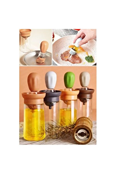 Marsilyan Silicone Chambered Oil Pot with Brush Ilkelgrp-Et445