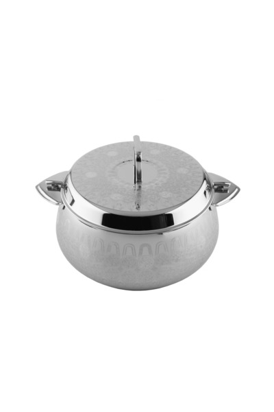 ALSAIF Myrna Stainless-steel Hotpot With Two Handles ,colour: Silver, Size:2500 ml