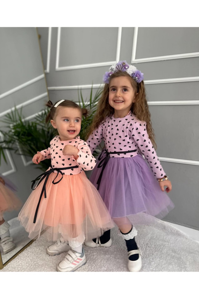 Markamkids Prenses Kabarık Uzun Kollu Tütülü Elbise