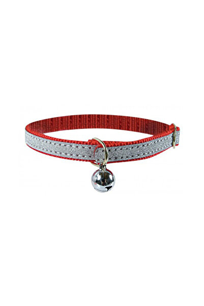Zolux Nylon Collar Lame for Cats, 30cm, Red