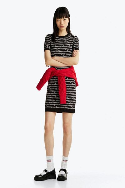 Tommy Hilfiger Women's Printed Mini Sweater Dress
