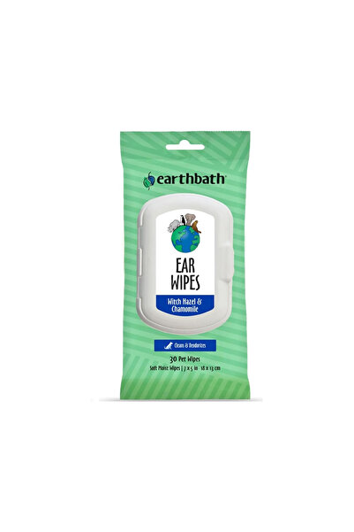 Earthbath مناديل الأذن بخلاصة نبات البندق الساحر والبابونج - 30 منديلًا