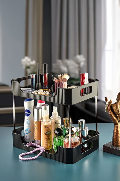 VİGENTİNO 2 Katlı Banyo Mutfak Ofis Ve Makyaj Düzenleyici Çok Amaçlı Masa Org...