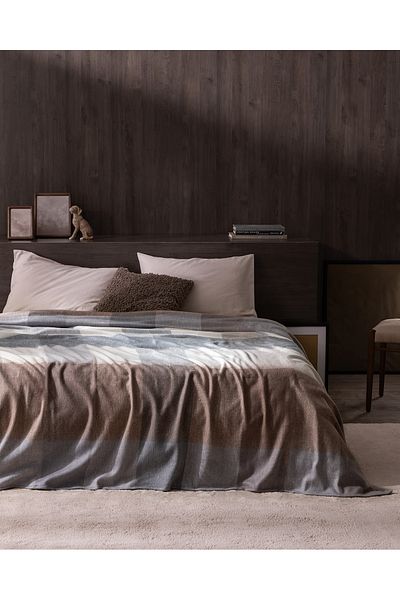 Madame Coco Blacy Double Grey/Indigo Blanket