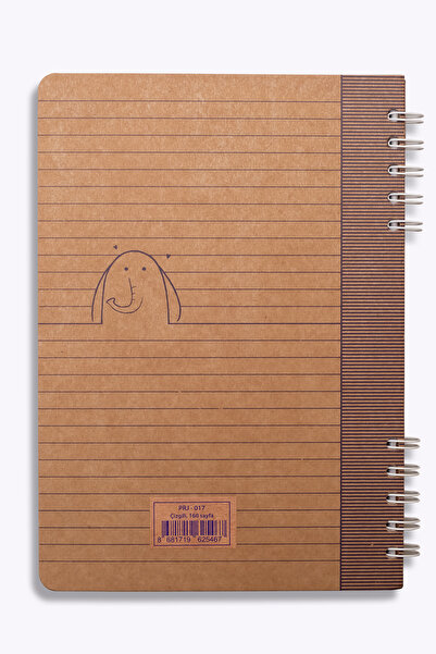 Prestij Elephant Kraft Striped Notebook 17X24