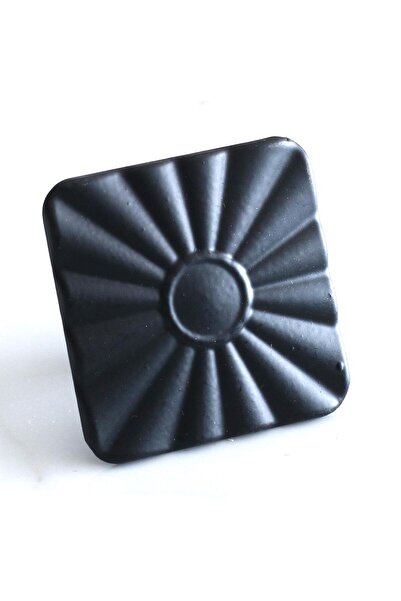 Badem10 10Pcs Sun Square Button Matte Black Furniture Kitchen Drawer Cabinet Cupboard Metal Handle Handle Knobs