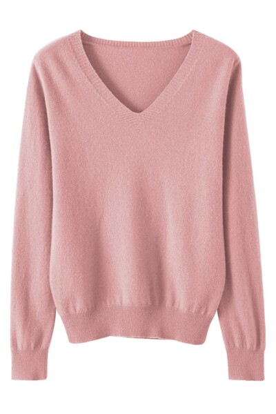 ARDSU Kadınlar İçin V Yaka Ince Rahat Triko Kazak