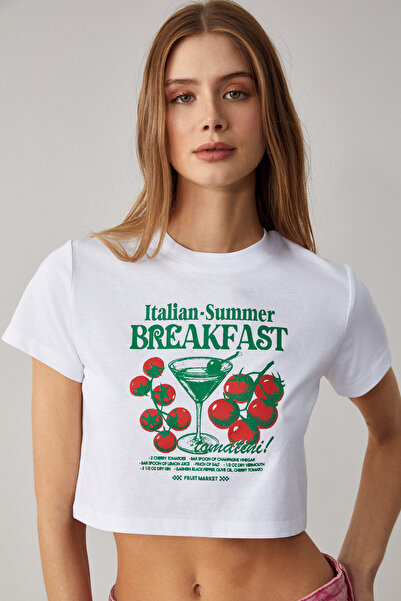 ETHIQUET Belveth Women's Crew Neck Oversize White T-Shirt