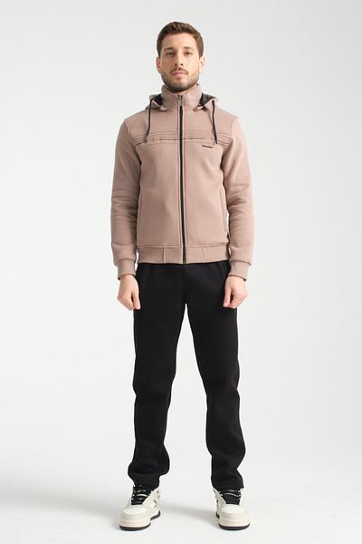 Shooter Winter Mink Men's Tracksuit Set with Ribbon Inside Hooded Regular Fit