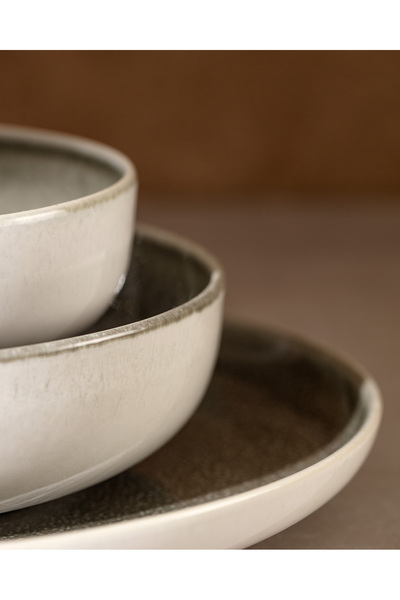 Madame Coco Madelyn Rea 6 Kişilik 24 Parça Yemek Takımı - Gri