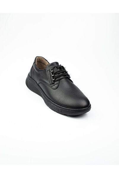 Voyager 020 Чорні шкіряні жіночі повсякденні туфлі