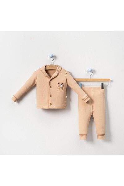 Lolons Σετ πιτζάμες για αγόρια με στάμπα Bear Written Teddy Bear