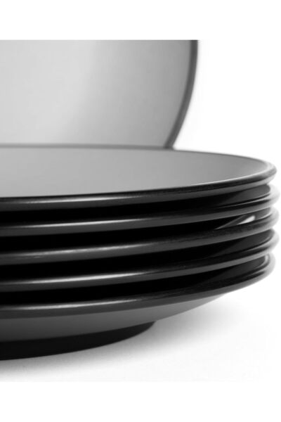 mastergold 6 Pieces Melamine Round Flat Dinner Plates (27.5cm) for Serving Meat, Noodles & Desserts