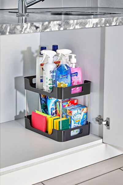 VİGENTİNO Porto Çok Amaçlı 2 Katlı Evye Altı Düzenleyici Dolap Içi Tegah Altı...