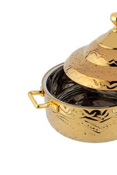 ALSAIF Wejdan Hotpot Stainless Steel,size :6.5liter, Colour:gold