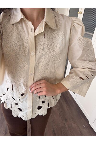 CIQULATA Kadın Siyah Ince Dantel Şerit Detaylı Fırfırlı Robalı Balon Kol Retr...