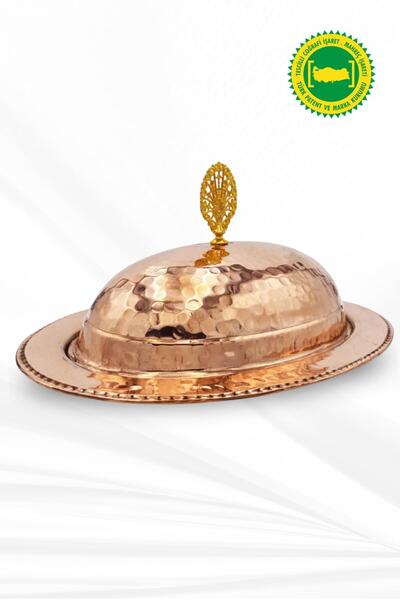 Yardımcı Bakır Since 1997 Dövme Bakir Kayik Sunumluk Kirmizi 35 Cm